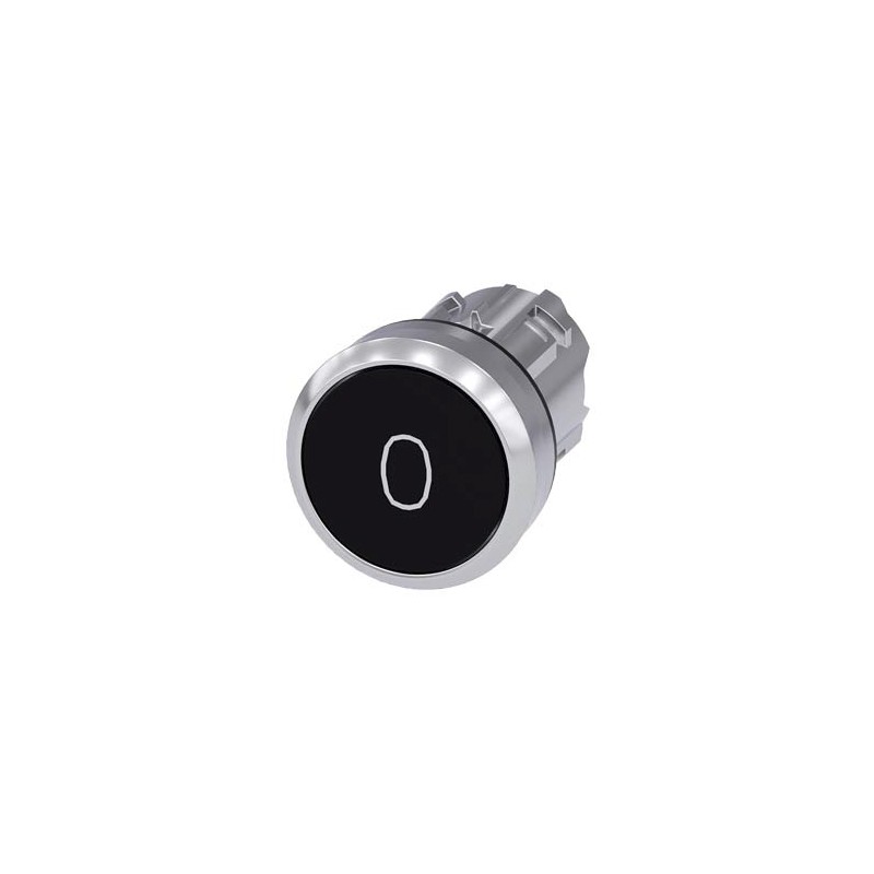 1 pcs - Siemens SIRIUS ACT Series Black Momentary Push Button, 22mm Cutout, IP66, IP67, IP69K