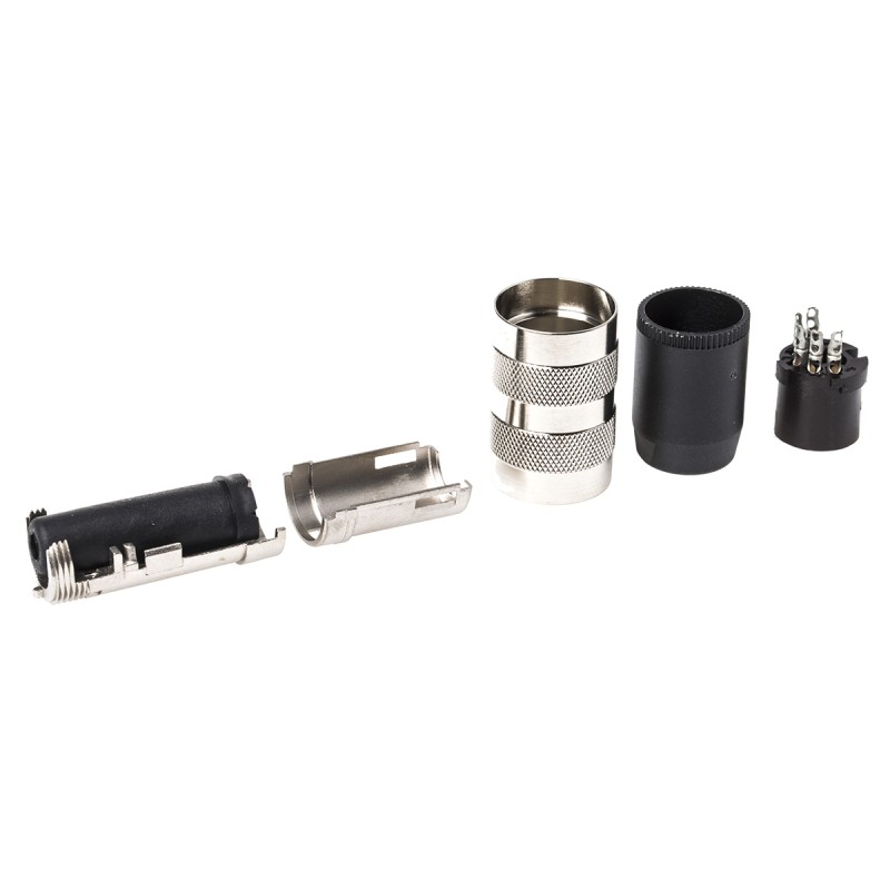 1 pcs - Amphenol Industrial, C 091 A 5 Pole M16 Din Socket, DIN 41524, 4A, 100 V IP40, Screw Lock, Female, Cable Mount