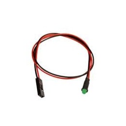 10 pcs : PM3GDW6.0-CC - LED Panel Mount Indicators Panel Mount LED Assembly, 3mm Green LED with Diffused Lens, 6 In. Wire, .100 