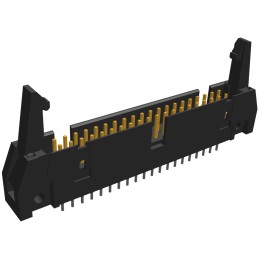 1 pcs - TE Connectivity AMP-LATCH Series Straight Through Hole PCB Header, 40 Contact(s), 2.54mm Pitch, 2 Row(s), Shrouded