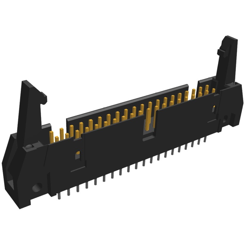 1 pcs - TE Connectivity AMP-LATCH Series Straight Through Hole PCB Header, 40 Contact(s), 2.54mm Pitch, 2 Row(s), Shrouded