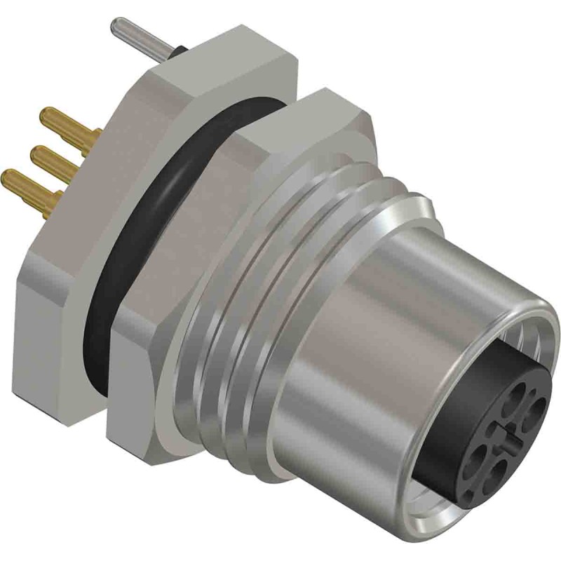 1 pcs - RS PRO Circular Connector, 5 Contacts, Rear Mount, M12 Connector, Socket, Female, IP67