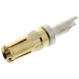 1 pcs - Amphenol ICC, DW Series, Female Solder D-Sub Connector Power Contact, Gold over Nickel Power, 14 AWG