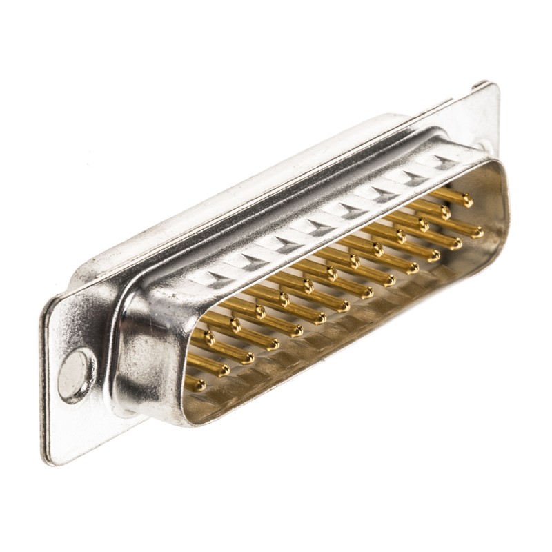 1 pcs - Amphenol ICC 25 Way Panel Mount D-sub Connector Plug, 2.76mm Pitch