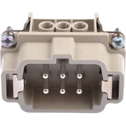 1 pcs - Epic Contact Connector Insert, 6 Way, 16A, Male, H-BE, Cable Mount, 600 V