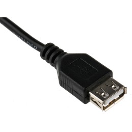 1 pcs - RS PRO USB 2.0 Cable, Male USB A to Female USB A Cable, 120mm