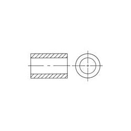 10 pcs : 1128-8-AL - Standoffs & Spacers 1/4 Rd X 1/2 X .166 ID Round Spacer