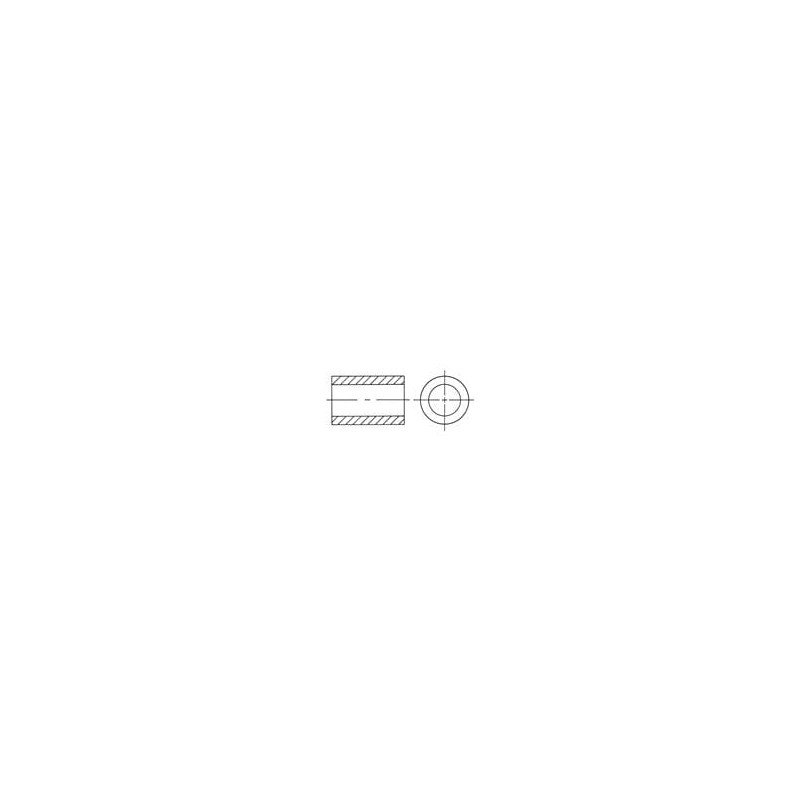 10 pcs : 1128-8-AL - Standoffs & Spacers 1/4 Rd X 1/2 X .166 ID Round Spacer