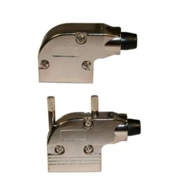 1 pcs - Norcomp 981 Series Zinc Alloy Right Angle D Sub Backshell, 15 Way, Strain Relief