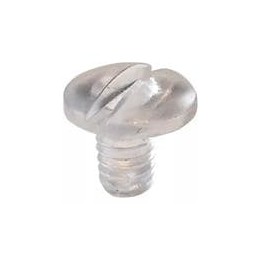 10 pcs : 010832POST025PC - Screws & Fasteners Slotted Screw for Post, 8-32 Thread, 1/4 Length, Transparent, Polycarbonate, .355 