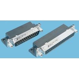 1 pcs - Amphenol ICC Delta D 9 Way Right Angle Through Hole D-sub Connector Plug, 2.74mm Pitch, with 4-40 UNC Screwlocks