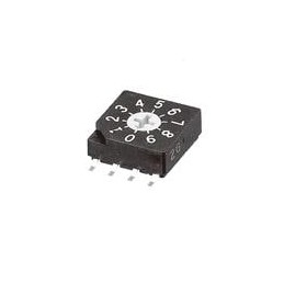 10 pcs : SC-1010B - Coded Rotary Switches smd dip rotary code hex, real code, top adj. gull wing, - slot