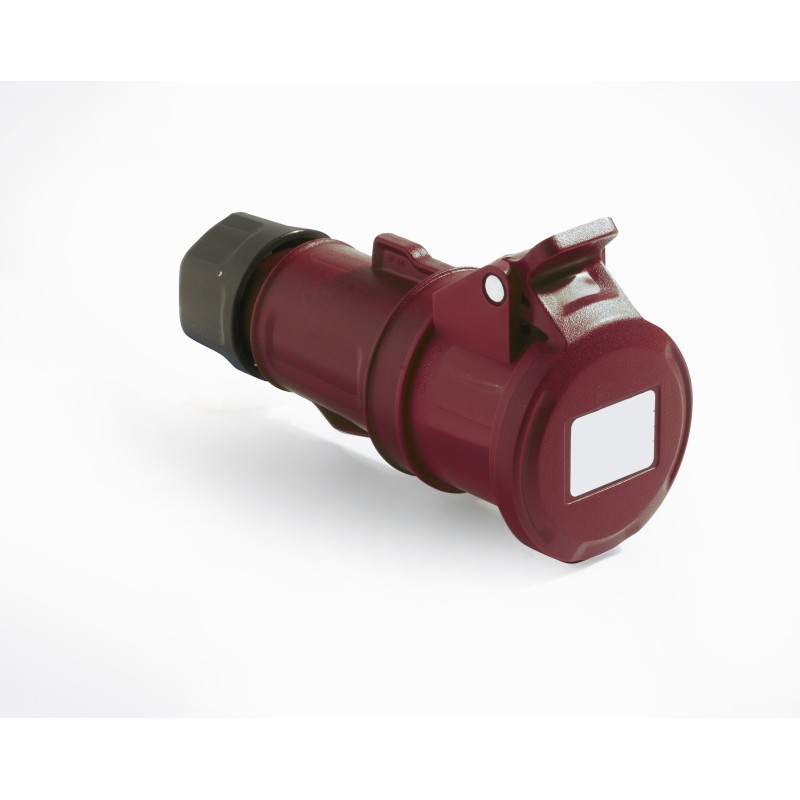 1 pcs - RS PRO IP44 Red Cable Mount 3P + N + E Industrial Power Socket, Rated At 16A, 380 - 415 V