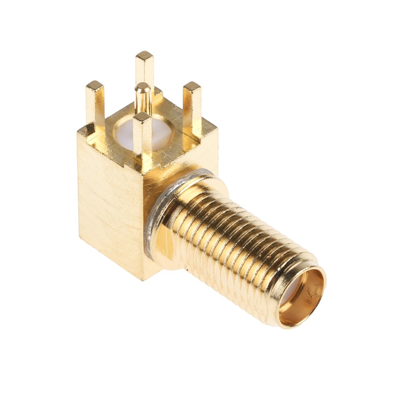 1 pcs - Cinch Connectors SMA Series, jack PCB Mount SMA Connector, 50Ω, Solder Termination, Right Angle Body