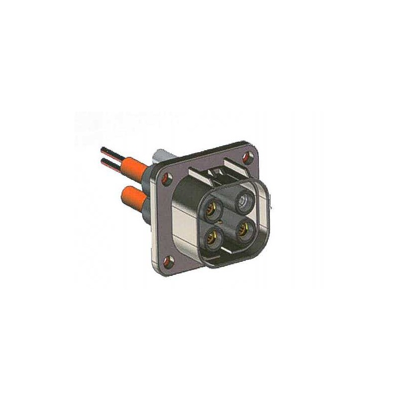 1 pcs - Amphenol Industrial Powerlok Connector, 4 Way, 40A, Female to Male, PL084X, Cable Mount, 1.0 kV