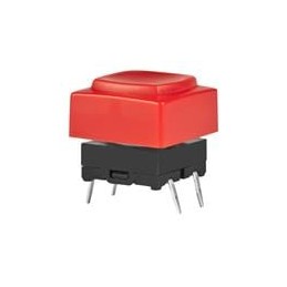 10 pcs : JB15KP-4CC - Tactile Switches OFF-(ON) PC MOUNT RED BUTTON/RED FRAME