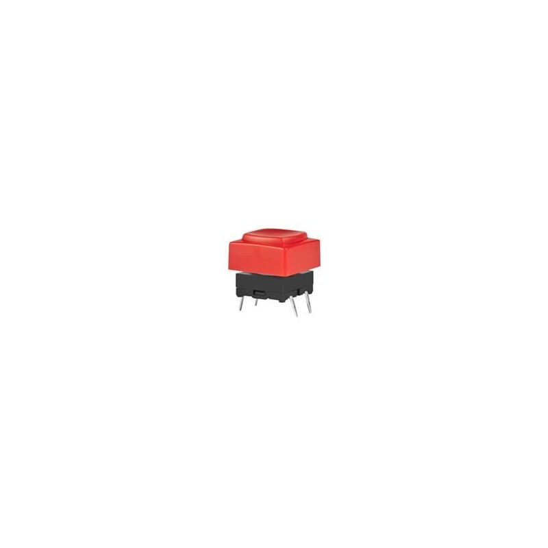 10 pcs : JB15KP-4CC - Tactile Switches OFF-(ON) PC MOUNT RED BUTTON/RED FRAME