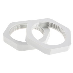 10 pcs - SIB Grey Fibreglass PA Cable Gland Locknut, M40 Thread