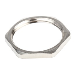 10 pcs - SIB Nickel Nickel Plated Brass Cable Gland Locknut, PG21 Thread