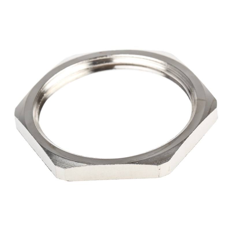 10 pcs - SIB Nickel Nickel Plated Brass Cable Gland Locknut, PG21 Thread