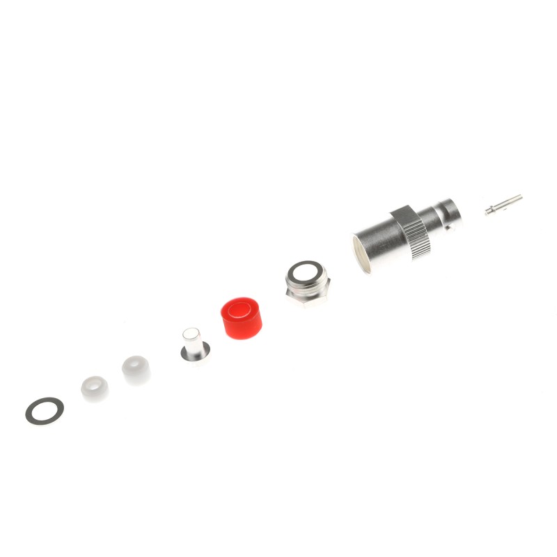 1 pcs - RS PRO, jack Cable Mount BNC Connector, 75Ω, Clamp Termination, Straight Body