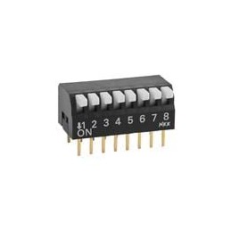 10 pcs : JS0308PP4 - DIP Switches/SIP Switches 8 POS PIANO DIP PC 25mA
