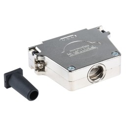 1 pcs - FCT from Molex FMK Series Die Cast Zinc D Sub Backshell, 50 Way, Strain Relief