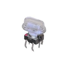 10 pcs : TL6215RF200RDT - Tactile Switches 50mA 12VDC RED LED 200gf R.A. ThruHole