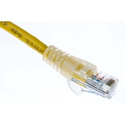 1 pcs - RS PRO Cat5e Male RJ45 to Male RJ45 Ethernet Cable, U/UTP, Yellow PVC Sheath, 0.5m