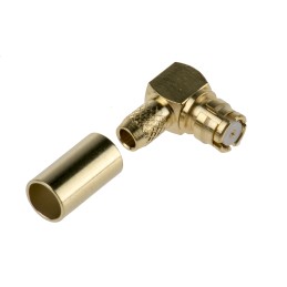 1 pcs - RS PRO, jack Cable Mount SMP Connector, 50Ω, Crimp (Outer), Solder (Inner) Termination, Right Angle Body
