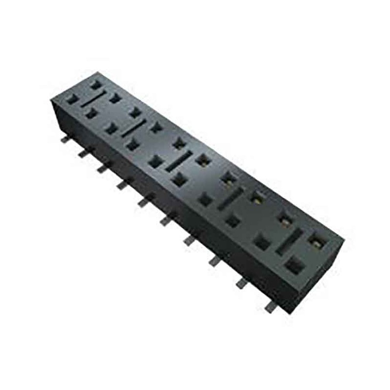 1 pcs - Samtec HLE Series Straight Through Hole Mount PCB Socket, 16-Contact, 2-Row, 2.54mm Pitch, Solder Termination