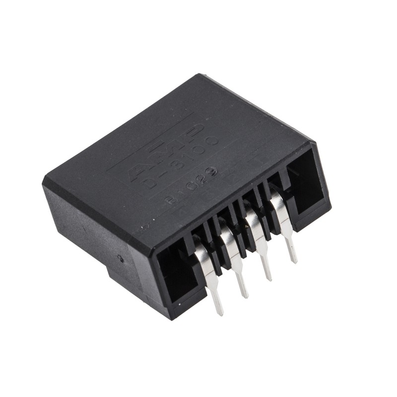 1 pcs - TE Connectivity Dynamic 3000 Series Right Angle Through Hole PCB Header, 4 Contact(s), 3.81mm Pitch, 1 Row(s), Shrouded