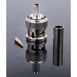 1 pcs - RS PRO, Plug Cable Mount BNC Connector, 50Ω, Crimp Termination, Straight Body