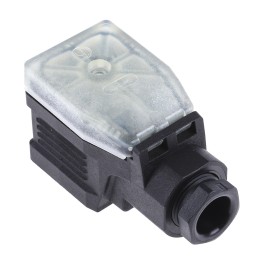 1 pcs - Hirschmann GDME 3P+E DIN 43650 A, Female Solenoid Valve Connector, 400 V ac Voltage