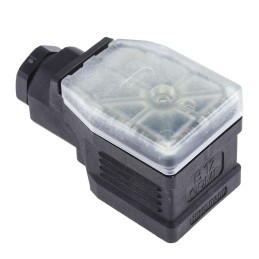 1 pcs - Hirschmann GDME 3P+E DIN 43650 A, Female Solenoid Valve Connector, 400 V ac Voltage