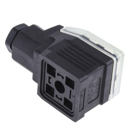 1 pcs - Hirschmann GDME 3P+E DIN 43650 A, Female Solenoid Valve Connector, 400 V ac Voltage