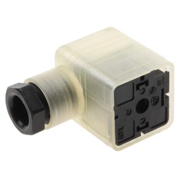 1 pcs - Hirschmann GDML 2P+E DIN 43650 A, Female Solenoid Valve Connector, with Indicator Light, 120 V Voltage