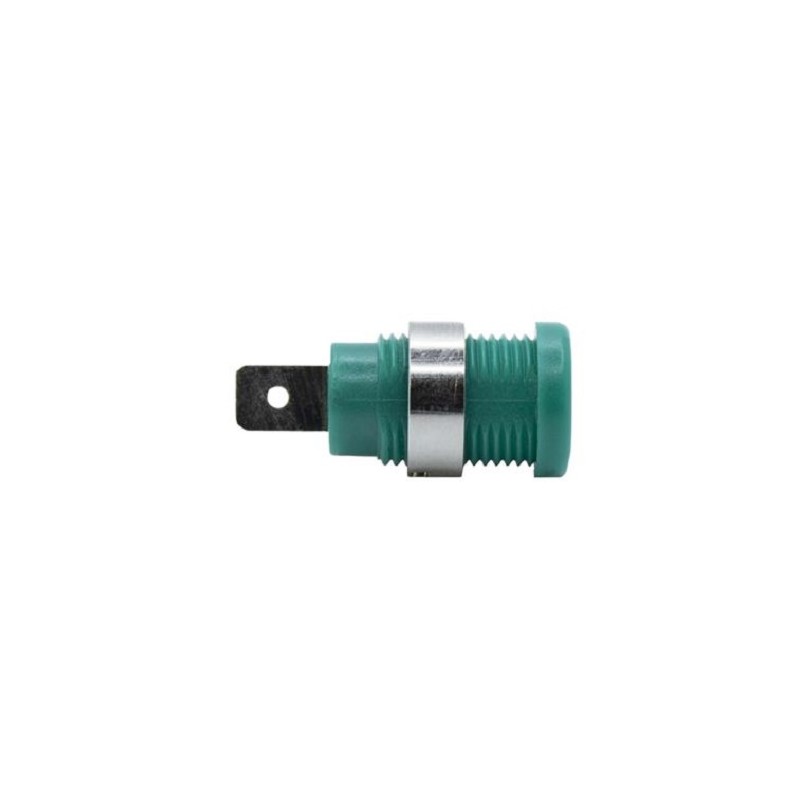 1 pcs - Mueller Electric Green Plug Banana Connectors, 4 mm Connector, Solder Lug Termination, 35A, 1kV, Nickel Plating