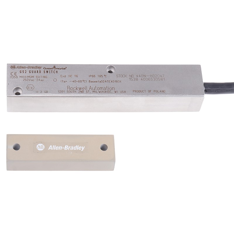 1 pcs - Allen Bradley Guardmaster 440N Series Magnetic Non-Contact Safety Switch, 250V ac, Stainless Steel Housing, NC