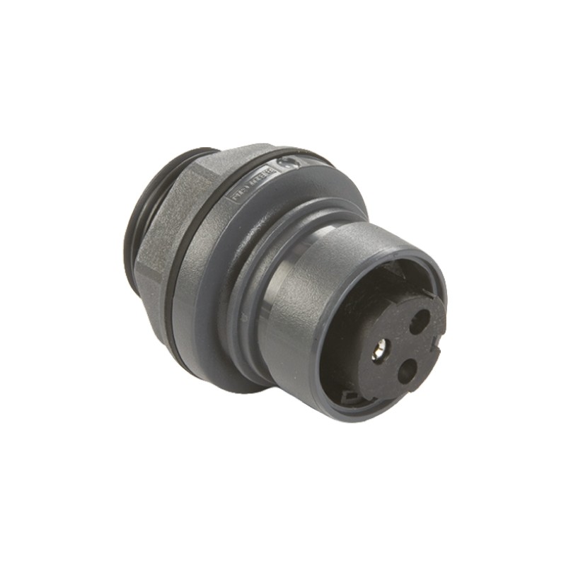 1 pcs - Bulgin Circular Connector, 3 Contacts, Front Mount, Socket, Female, IP66, IP68, IP69K, Buccaneer 6000 Series