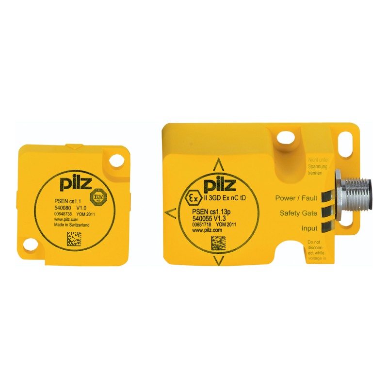 1 pcs - Pilz Transponder Non-Contact Safety Switch, 24V dc, Plastic Housing, M12