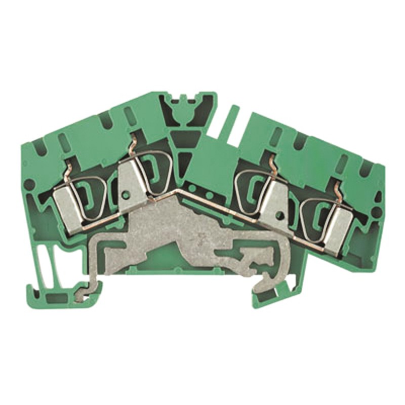 1 pcs - Weidmüller Z Series Green, Yellow PE Terminal, Single-Level, Clamp Termination