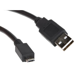 1 pcs - Roline USB 2.0 Cable, Male USB A to Male Micro USB B Cable, 800mm