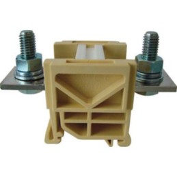 1 pcs - RS PRO Beige Feed Through Terminal Block, 150mm², 1-Level, Bolt Termination