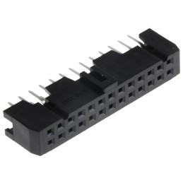 1 pcs - Hirose HIF3FB Series Straight Through Hole Mount PCB Socket, 26-Contact, 2-Row, 2.54mm Pitch, Solder Termination