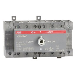 1 pcs - ABB 4P Pole DIN Rail Isolator Switch - 80A Maximum Current