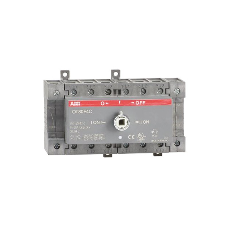 1 pcs - ABB 4P Pole DIN Rail Isolator Switch - 80A Maximum Current