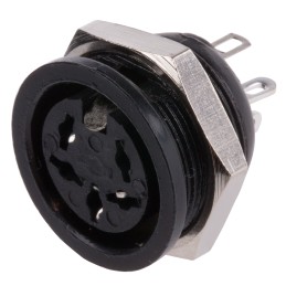 1 pcs - RS PRO 5 Pole Din Socket, 4A, 100 V ac, Female, Panel Mount