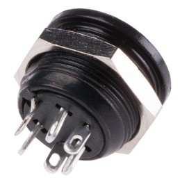 1 pcs - RS PRO 5 Pole Din Socket, 4A, 100 V ac, Female, Panel Mount