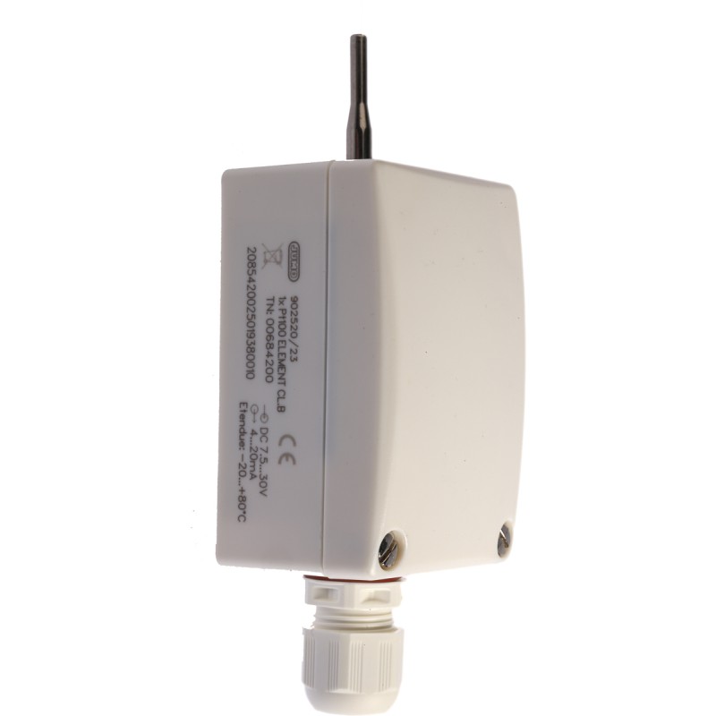 1 pcs - Jumo PT100 RTD Sensor, 3.3mm Dia, 29mm Long, 2 Wire, Wall, Class B +80°C Max